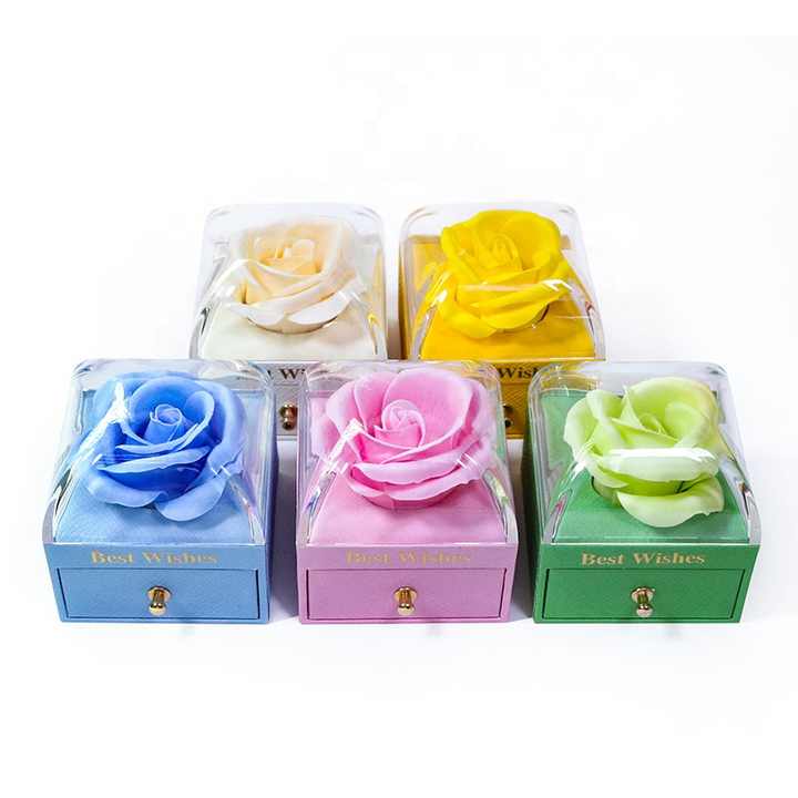 Valentines Day Soap Rose Flower Gift-صناديق هدايا