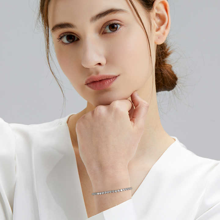 Iced Out Stainless Steel Diamond Bracelet 