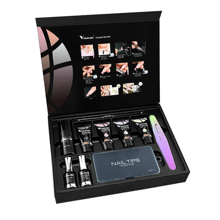 Venalisa Nails Complete Kit Gel for Extension Semi Permanent Poly Nail Gel 