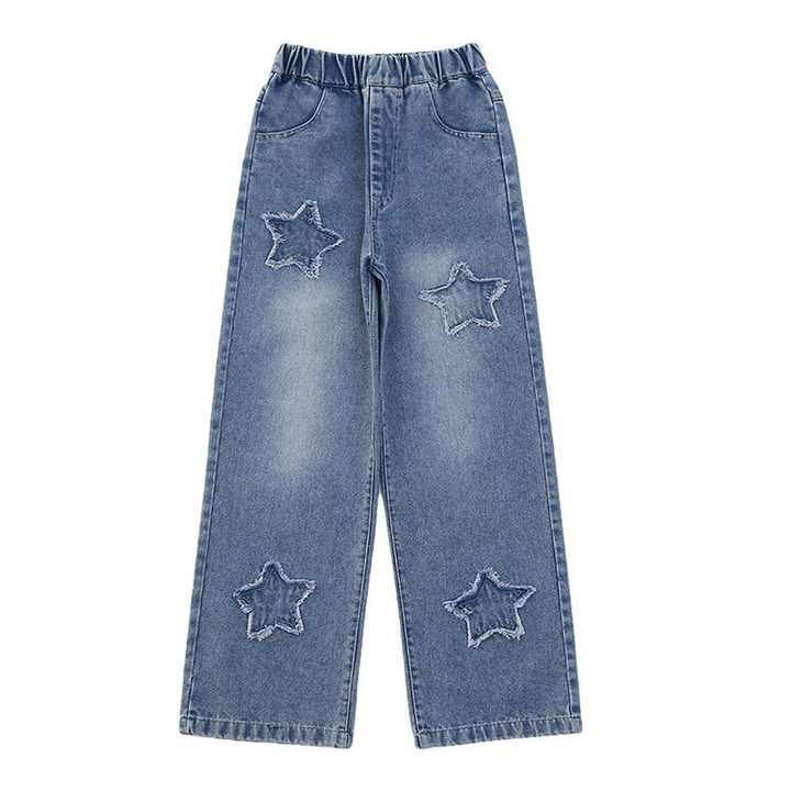 Girls Clothing Girl Baggy Jeans- ملابس أطفال بنطلون واسع الساق