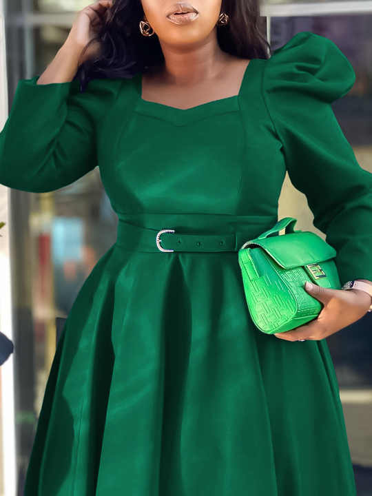 Elegant long-sleeved girls' dress