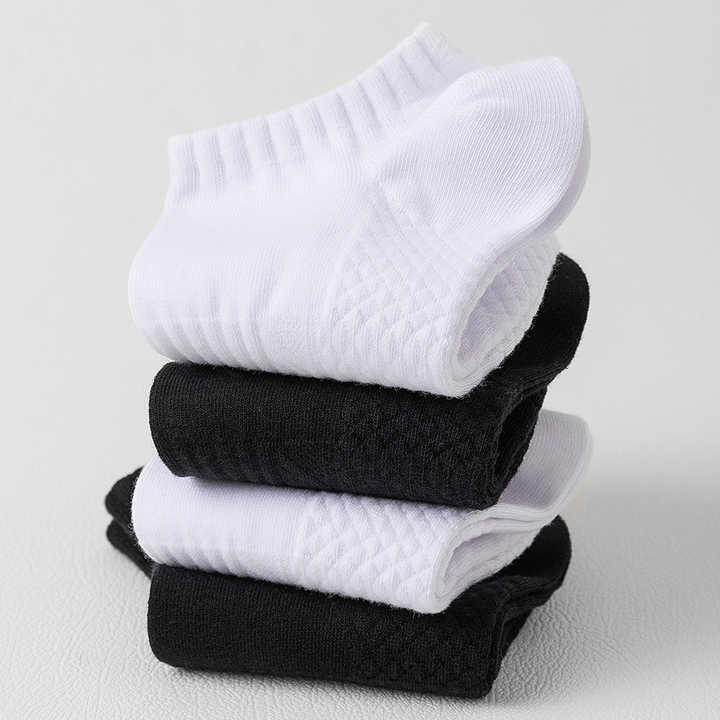 Men's White Compression Socks with Bamboo Logo 