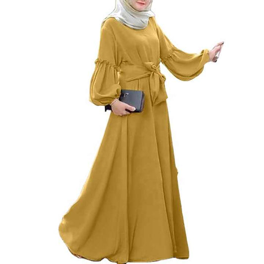 Women Spring Robe Dress Islamic Ladies-فستان نسائي ربيعي