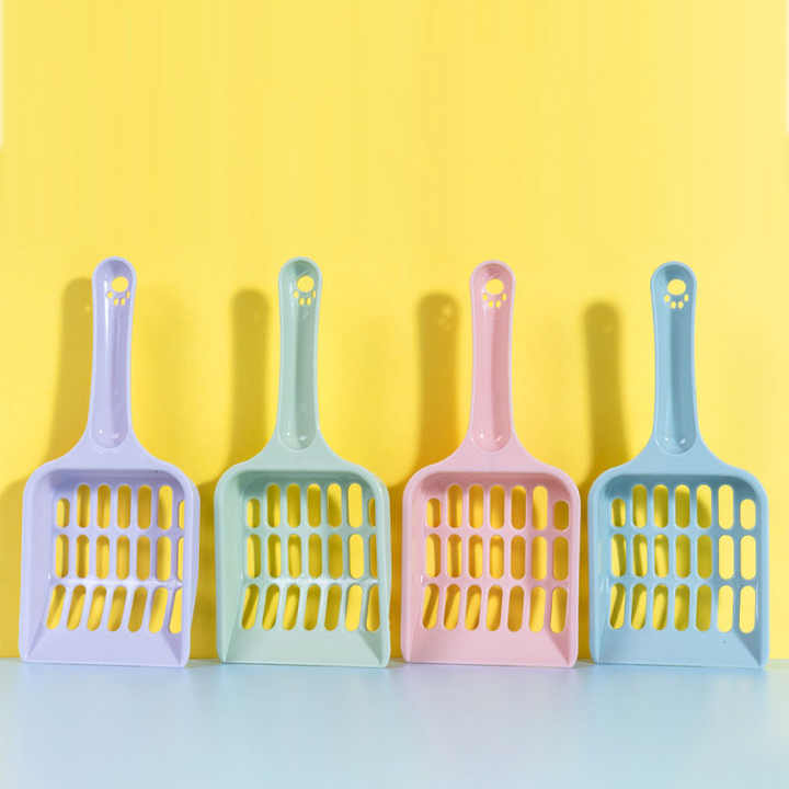لبلاستيك الملونة مجرفة الرمل لطيفCat Litter Scoop Plastic Colorful Sand Shovel Cute Style