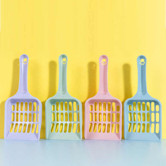 لبلاستيك الملونة مجرفة الرمل لطيفCat Litter Scoop Plastic Colorful Sand Shovel Cute Style