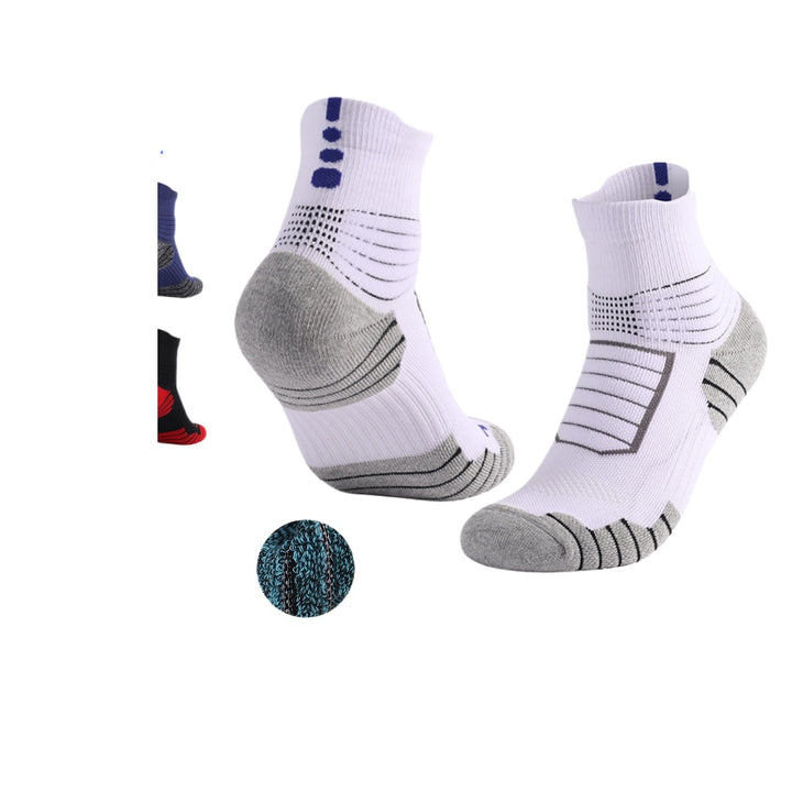 sweat absorbing, breathable and shock-absorbing sports socks جوارب كرة السلة للرجال والنساء ذات قاع سميك ومنشفة