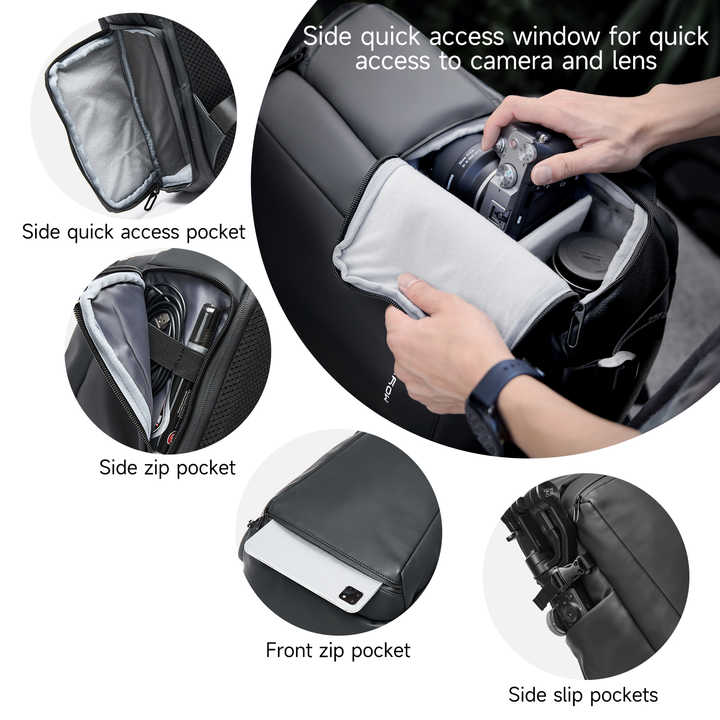 Custom Waterproof Travel Video Camera Backpack, Large 