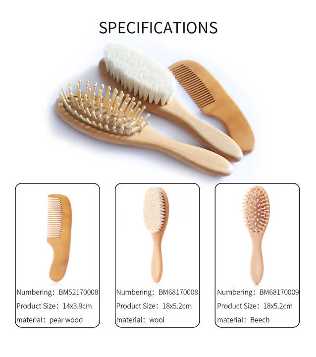 Baby Hair Brush -مجموعة فرشاة ومشط شعر الأطفال