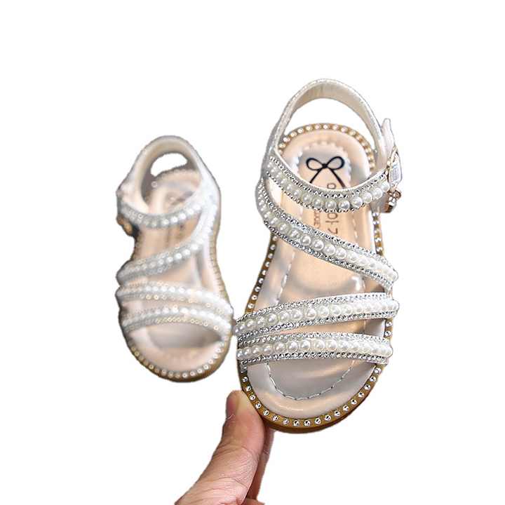Girls' pearl sandals 