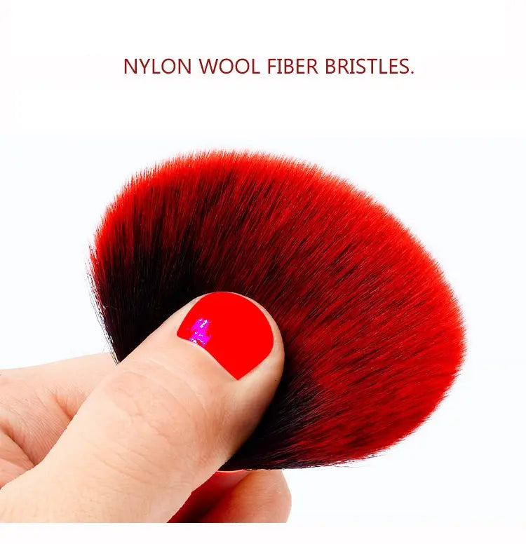 Colorful makeup brushes