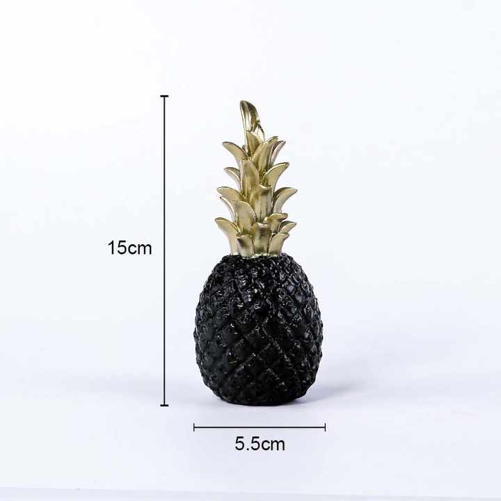 , Creative Living Room Decor, TV Cabinet, Soft Decor, Pineapple Letterديكور على شكل أناناس من Nordic INS, ديكور على شكل أناناس باللون الأسود الذهبي ، ديكور إبداعي لغرف المعيشة ، خزانة تلفزيون ، ديكور ناعم ، حرف الأناناس