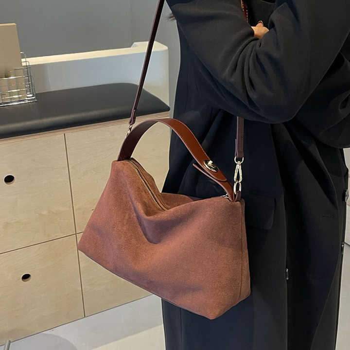 Luxury design suede women's handbag