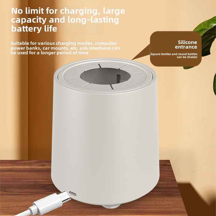 Fully Automatic USB Rechargeable Plastic Milk Frother, Wholesale Baby Gift for Milk Powder Frother 