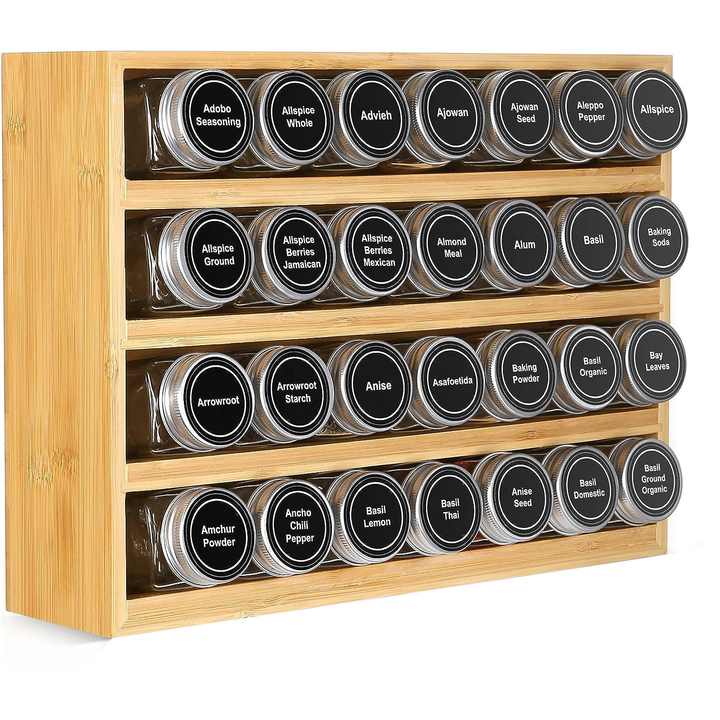 Bamboo spice box organizer 