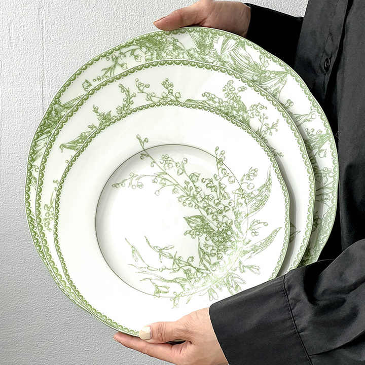 Pastoral Style Plate and Bowl Set 