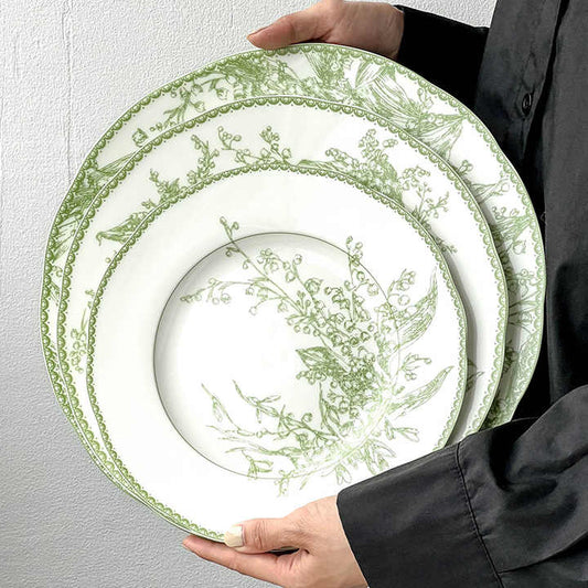 طقم أطباق وأوعية على الطراز الرعوي Pastoral Style Plate and Bowl Set