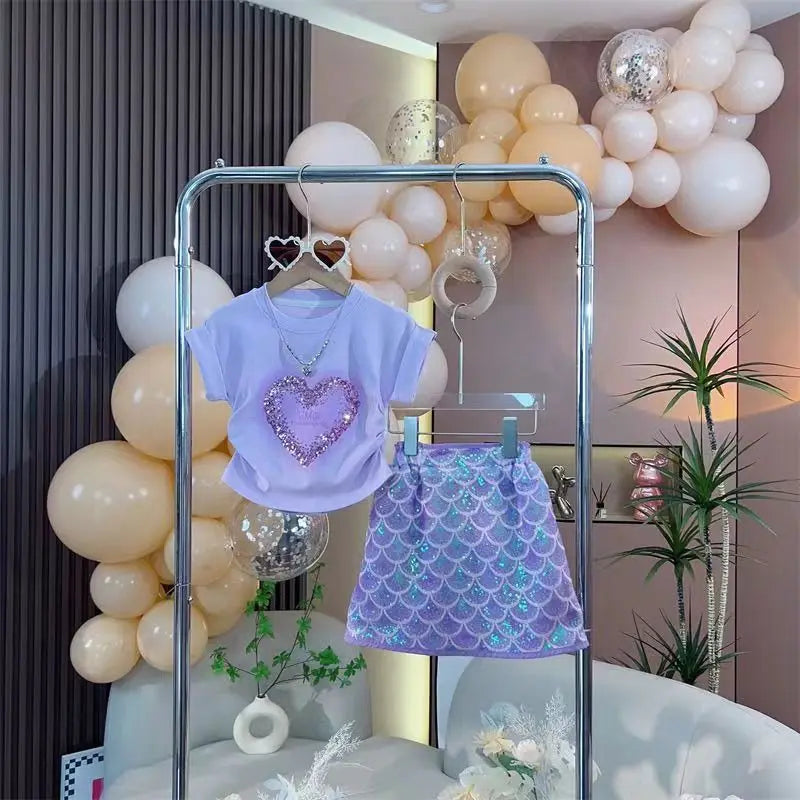 طقم صيفي جديد للبنات - Girls' New Style Summer