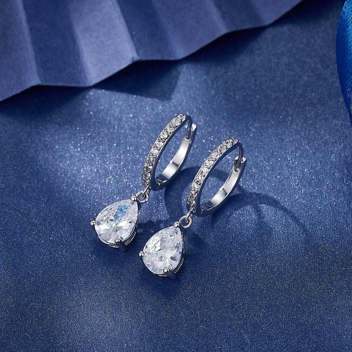 High Quality Vintage Zircon Earrings Elegant Women Girls Dangle Earrings Jewelry 