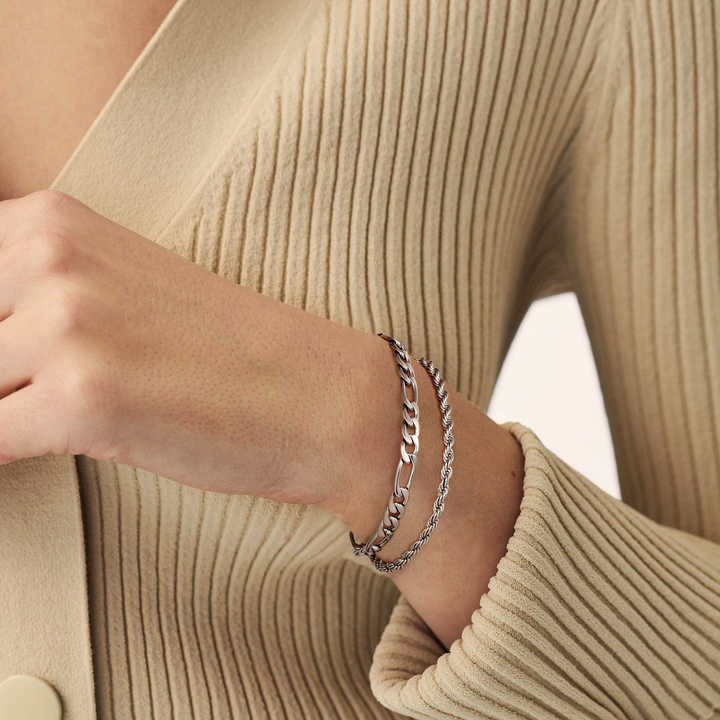 3mm Flexible Braided Rope Chain Bracelet 