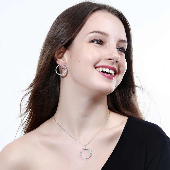 Leaf Earrings and Necklace 