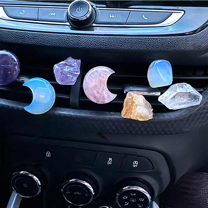 High Quality Natural Crystal Car Vent Clip. Wholesale High Quality Natural Crystal Car Vent Clip 