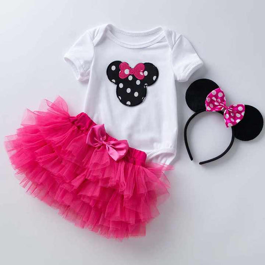 طقم ملابس صيفي للفتيات الصغيرات ، طقم ملابس للفتيات الصغيرات من رومبير توتو تنورة Toddler Girls Summer Clothes Set, Baby Girls Romper Tutu Skirt Outfits