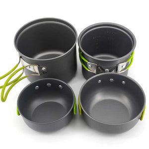 مجموعة أدوات طهي محمولة للتخييم والمشي  Portable Camping and Hiking Cooking Set