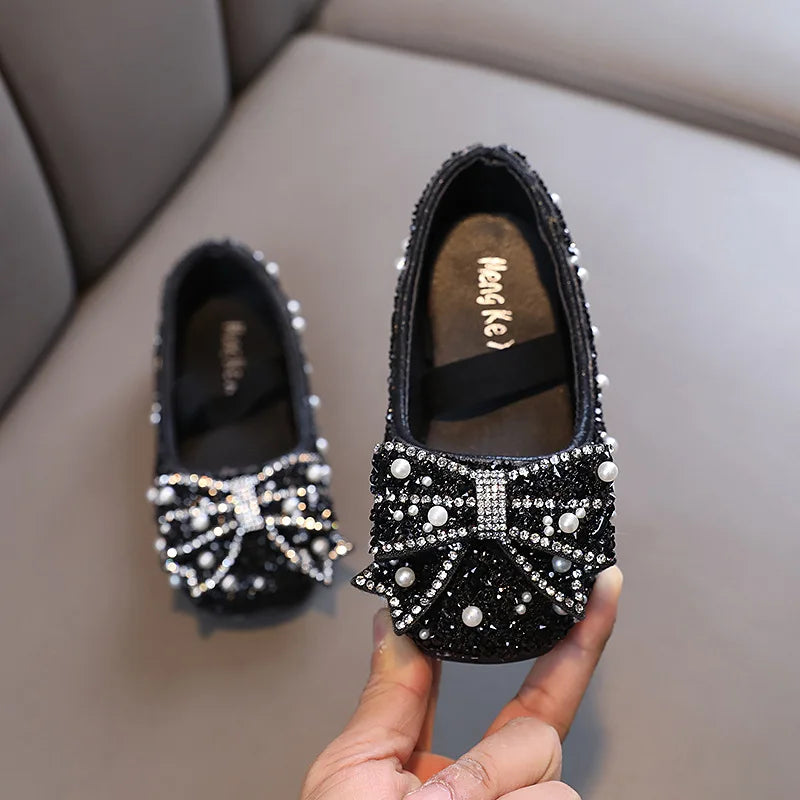 Girls' flat shoes with bow 