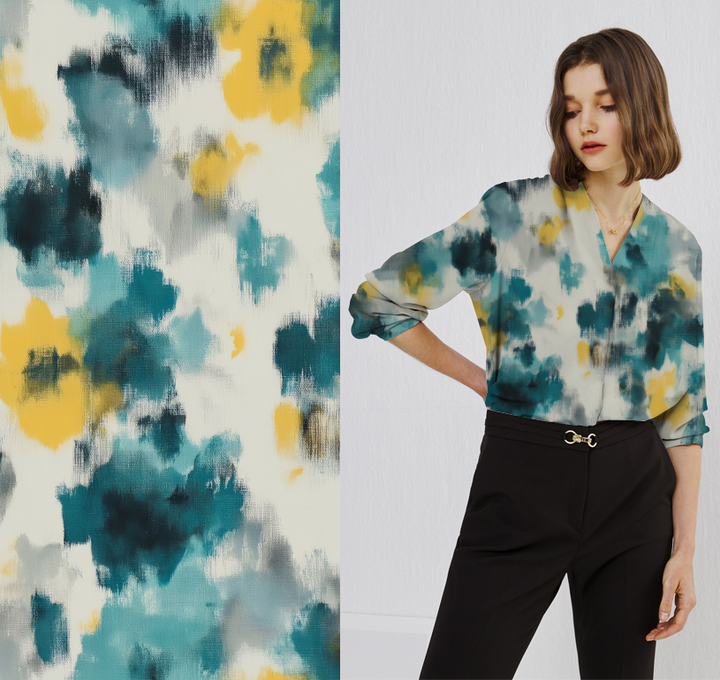 Shirt for Girls' Dresses- Women's Printed Chiffon Shirt