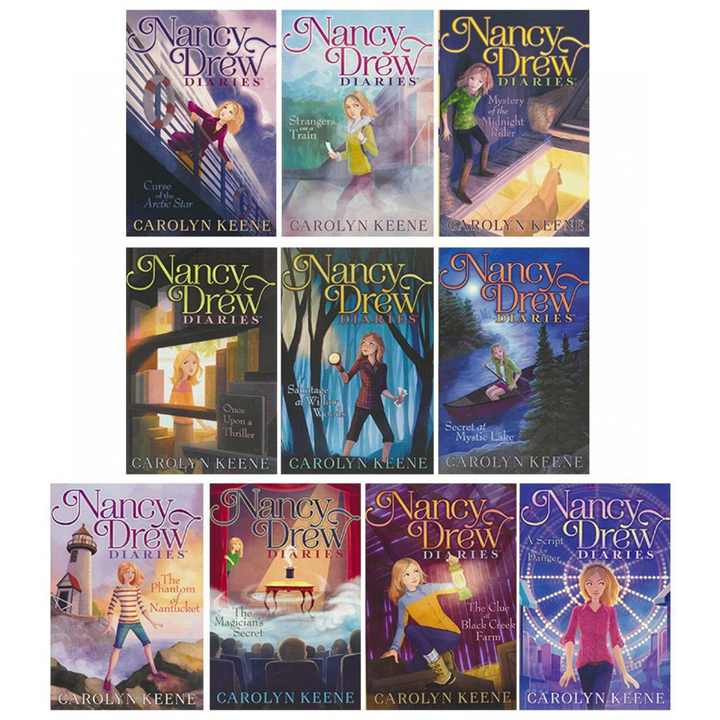 وصلت حديثًا 10 قطع/مجموعة من كتاب رواية مذكرات نانسي درو من مجموعة Supersleuth New Arrival 10 Pcs/Set Nancy Drew Diaries Supersleuth Collection Book