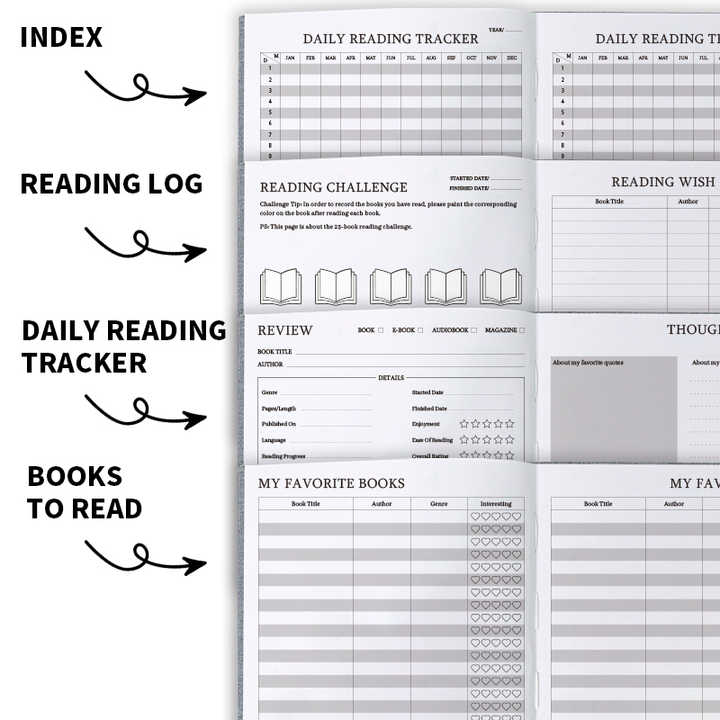 Wholesale Reading Journal Undated Planners Hardcover Fabric Cover Diary Notebook Sublimation Book for Book Lovers 