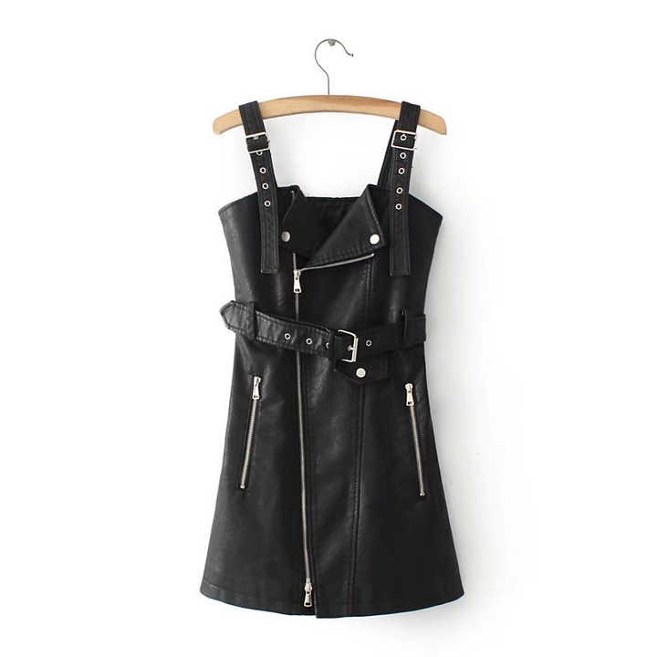 vegan leather dress 