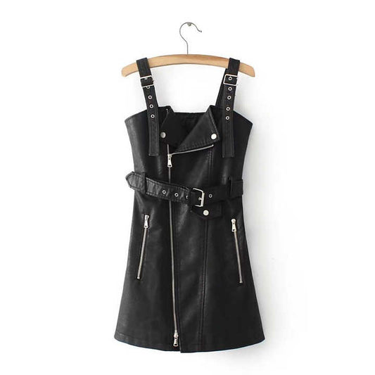 vegan leather dress 