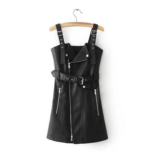 vegan leather dress 