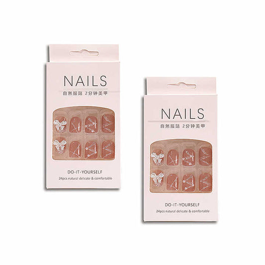 Cute Short Square-Fake Nails 