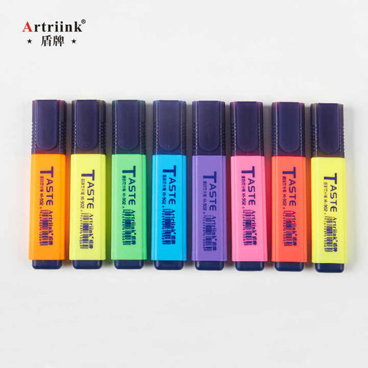 7 Colors Fluorescent Highlighter Pens Paper Handwriting Marker Pen for School Office Stationery Supplies 