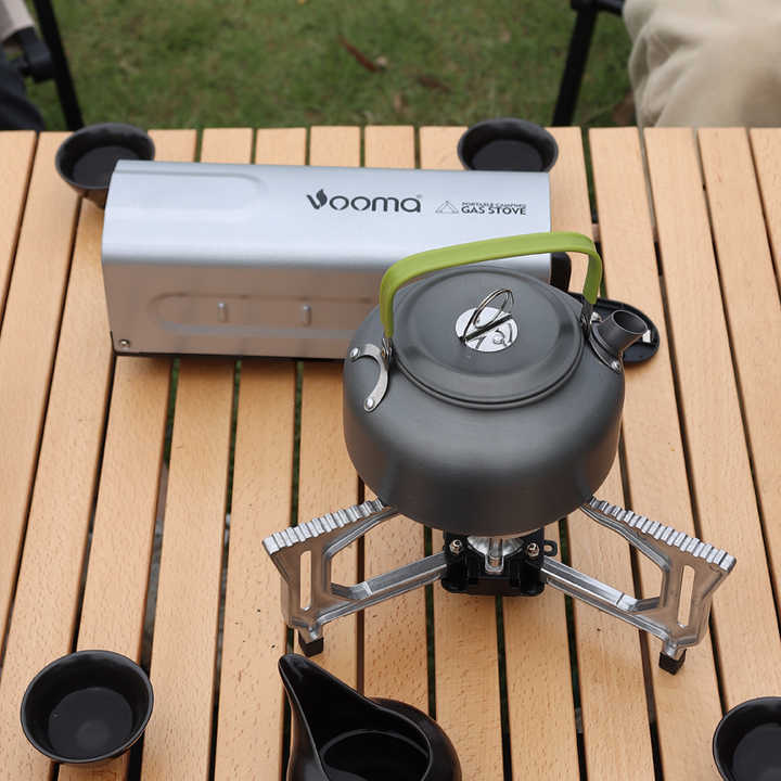 Small portable gas stove. 
