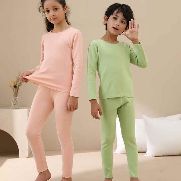 Warm velvet pajamas for children 