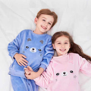Boys and girls long sleeve pajama set 