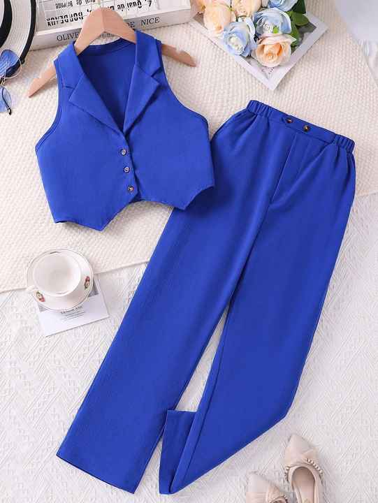 Korean Style Girls Rose Flower Clothes, Girls Color Matching Suit 