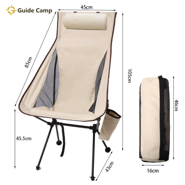 Outdoor Folding Chair, Portable Moon Chair for Beach, 