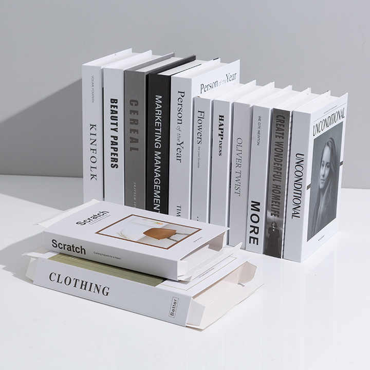 Luxury Home Decor Faux Picture Book Art Foldable Book for Decor Collection Fake Book Box 