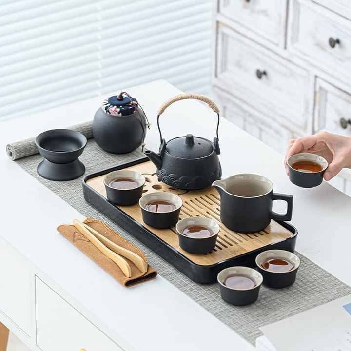 Chinese Porcelain Travel Teapot, Portable Teapot Set with 