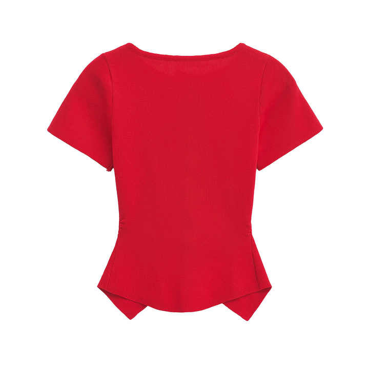 Neck Short Sleeve Female -وأكمام قصيرة، وبلوزات أنيقة
