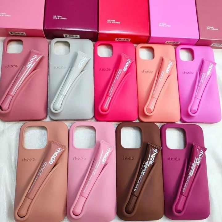Rode Hayley Makeup Friendly Lipstick with Logo Lip Gloss Box for iPhone 11 12 13 14 15 16 Pro Max 