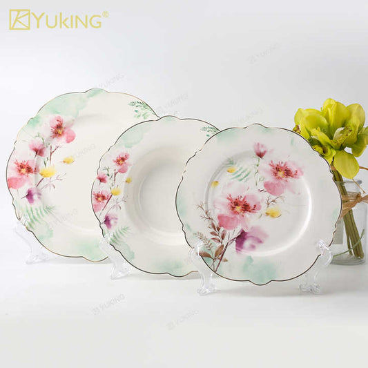 cups and saucers . الكؤوس والصحون
