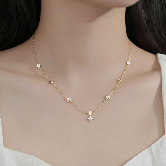Women's silver necklaces