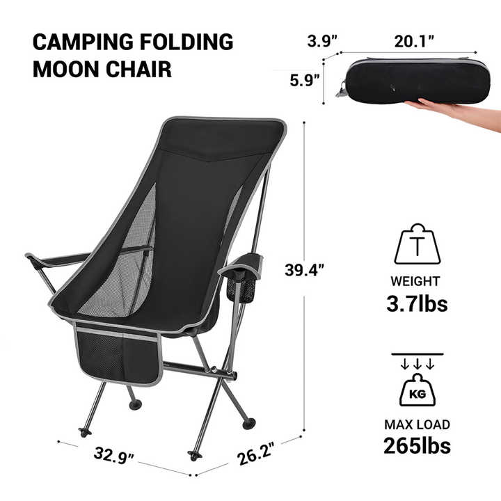 Lightweight, compact and lightweight 7075 armchair 