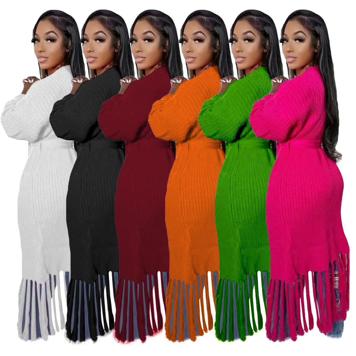 Fashionable knitted winter clothes for women 