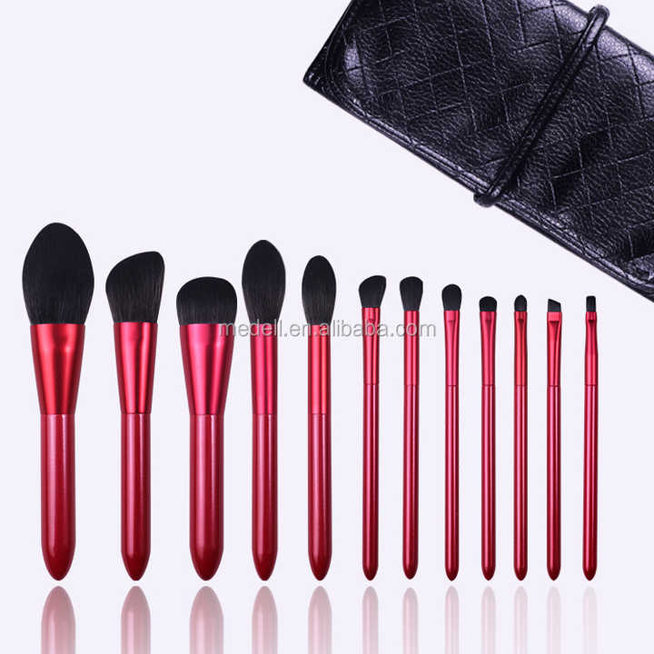 Cosmetic Brush Set مجموعة فرش مكياج احترافية فاخرة من 12 قطعة